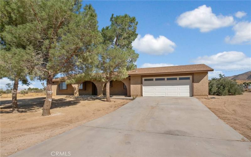 long concrete driveway