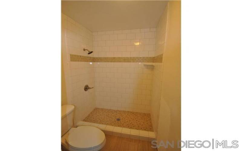 Primary Bath Shower. Recently remodeled! Newer Shower / Tile / Flooring / Toilet / Hardware