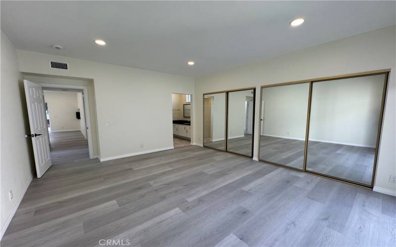 Large Mirror Closet in Master Bedroom.