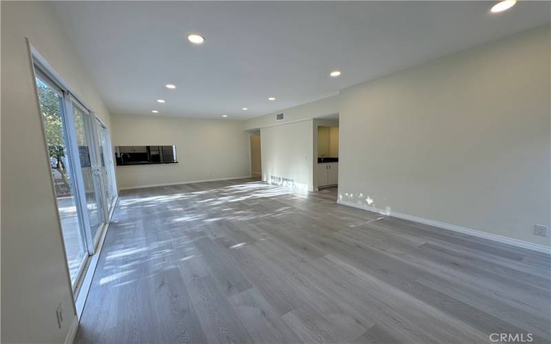 View of the open floor plan of the Family room