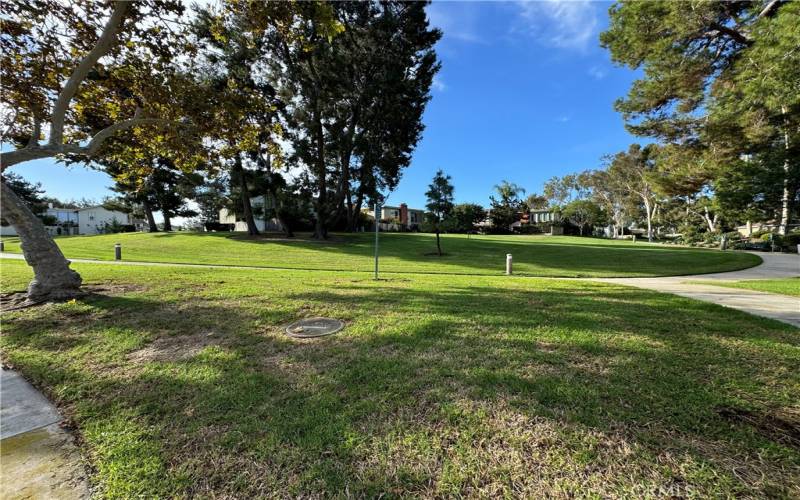 Park at the end of the street.