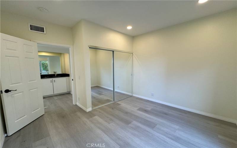 Bedroom # 1 has recessed lights and Mirror Closet.