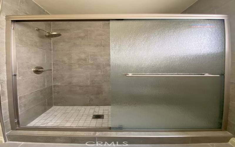 Bathroom with designer tile