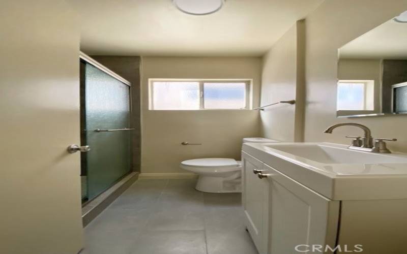 Bathroom - remodeled with sleek finishes