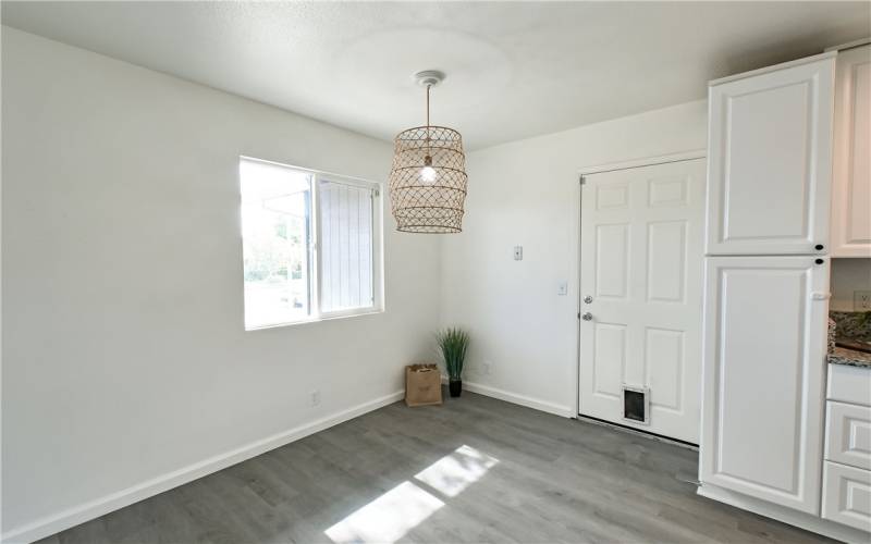 Dining area from living room