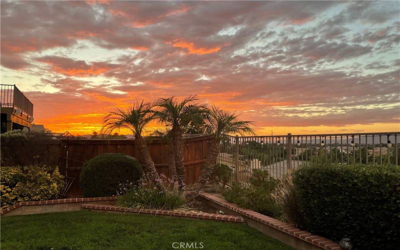 GORGEOUS EVENING VIEW FROM BACKYARD