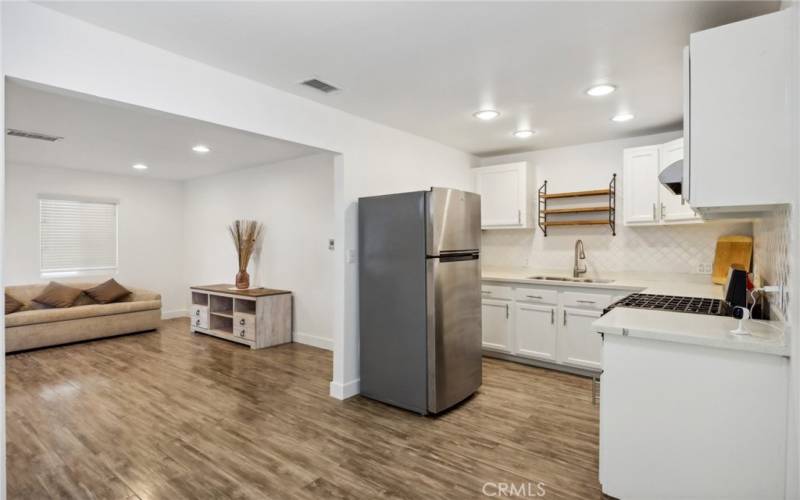 Kitchen with recessed ighting