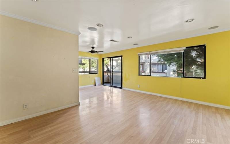 living room and dinning area