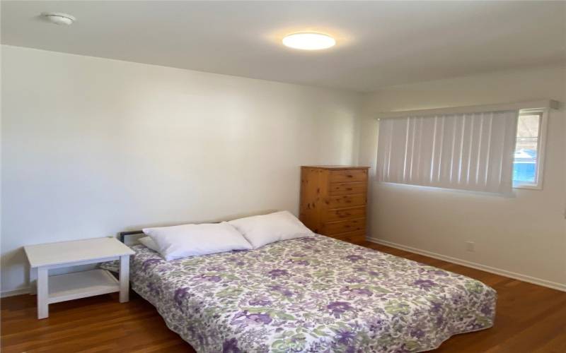 2nd spacious bedroom with refinished hardwood floor