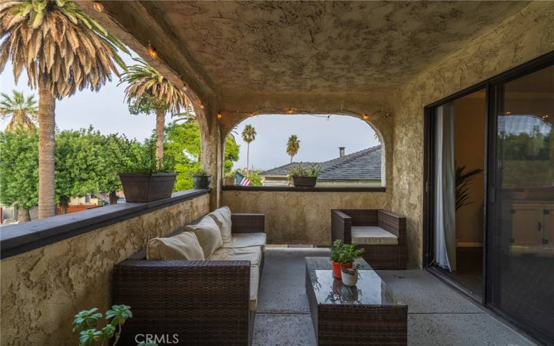 Front deck area with peek a boo view of Harbor