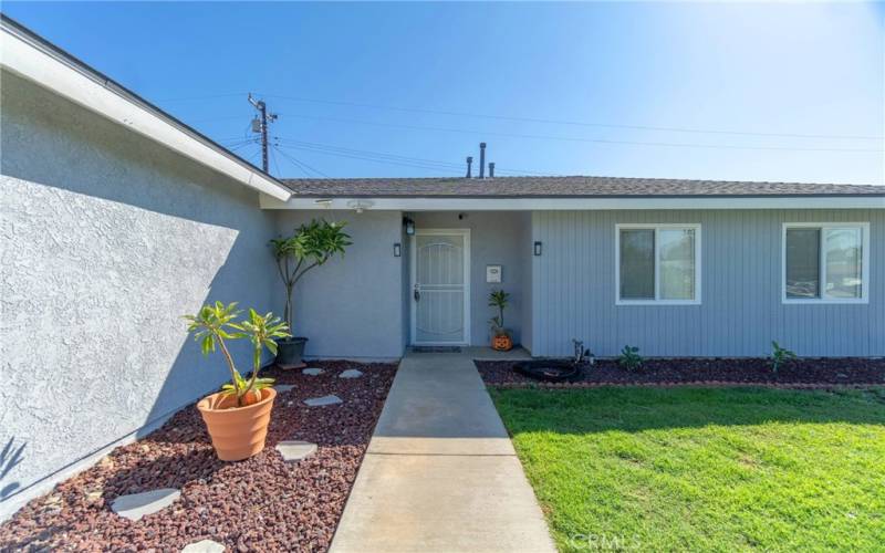 Inviting walkway to the front door