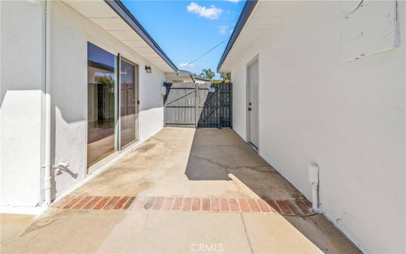 Breezeway between garage and family room.