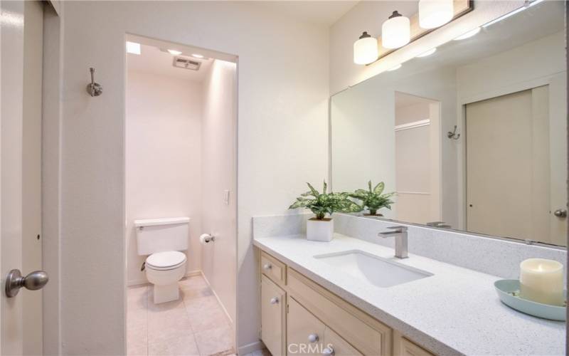 Second bathroom with new Quartz counter & sink!