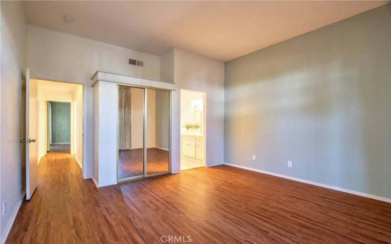 Master bedroom with new flooring!