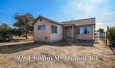 926 E Collins Street, Oxnard, California 93036, 3 Bedrooms Bedrooms, ,1 BathroomBathrooms,Residential,Buy,926 E Collins Street,OC24210878