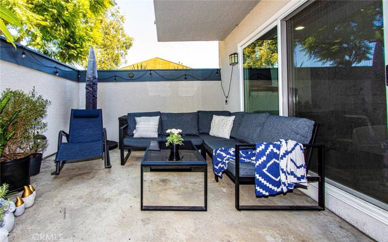 Large, Secured Patio