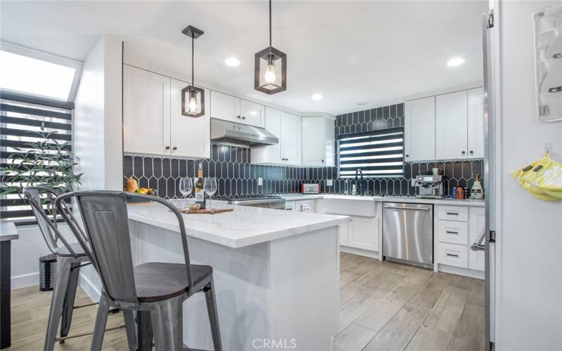 Kitchen with Quartz Island