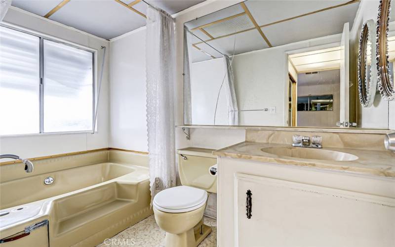 primary bath with soaking tub