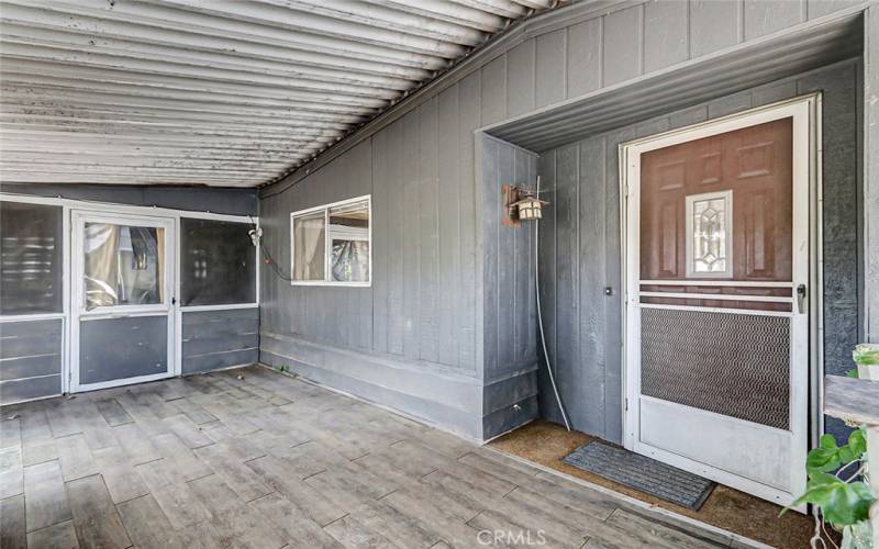 large covered front porch /patio