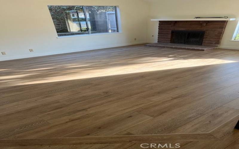 Living room with fireplace