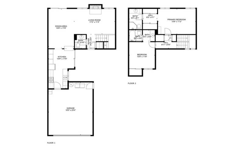 Floor plan of 318 S. Vista Del Canon!