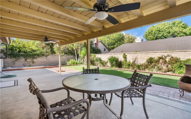 Covered patio.