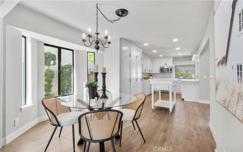 Dining room open to kitchen.