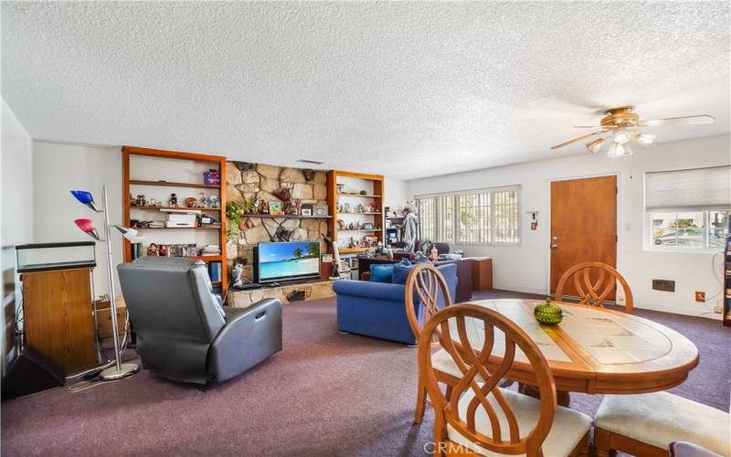 Living Room w/ Dining Room Area