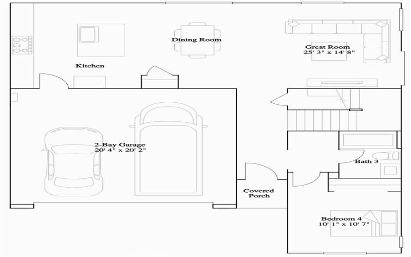 Residence 3 - Level 1 Floorplan