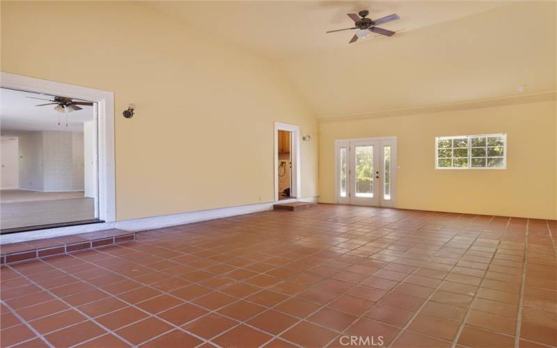 Game room between main house and garage.