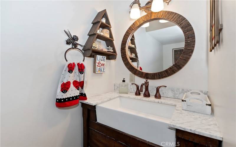 Main level powder room.