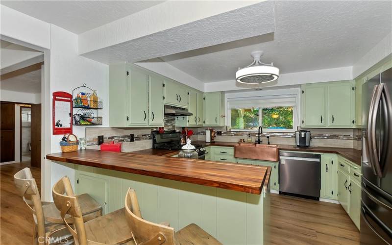 Beautiful Walnut butcher block counters