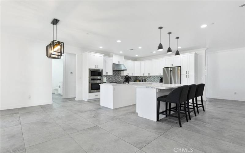 Kitchen with 2 Island view