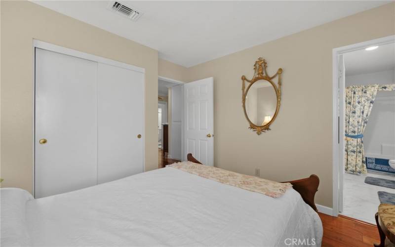 Upstairs bedroom with attached bathroom