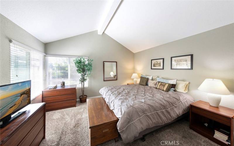 Primary Bedroom with Vaulted Ceilings