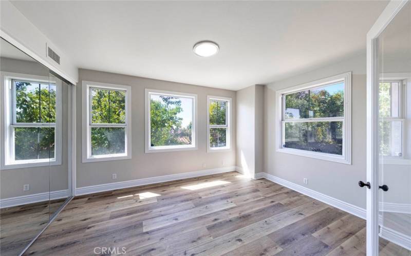 Games room with double glass door entry