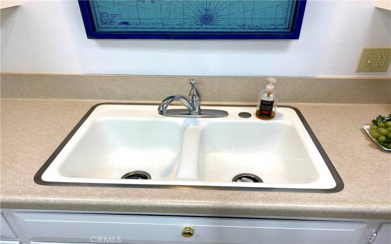 newer countertop in kitchen