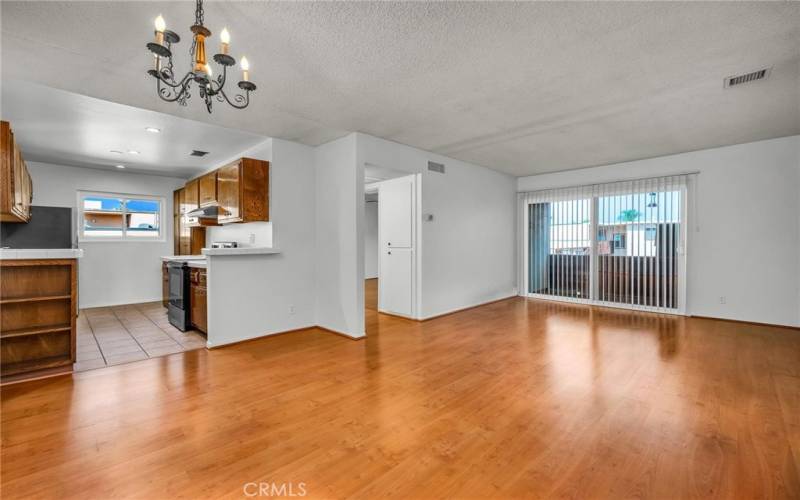 Open dining and living room