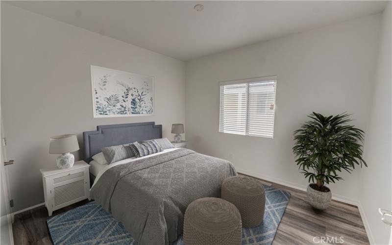 Guest bedroom virtually staged