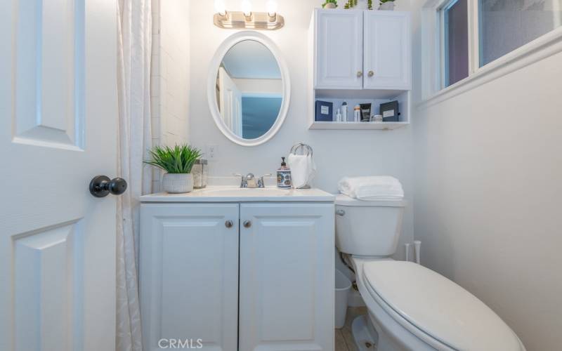 Primary suite bathroom with a shower