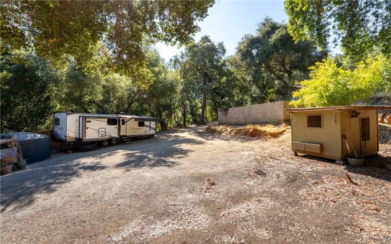 Below the home is an expansive area that could accommodate an RV, trailer or boat. Plus there are hookups!