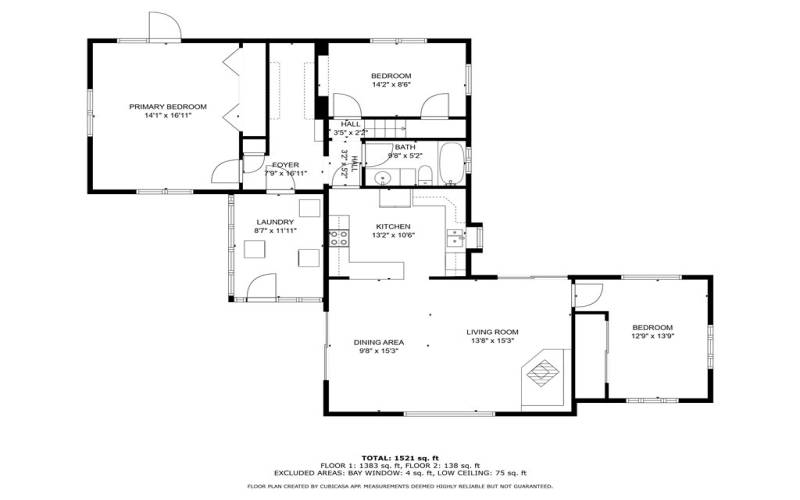 Floor plan of main level. Measurements are approximate.