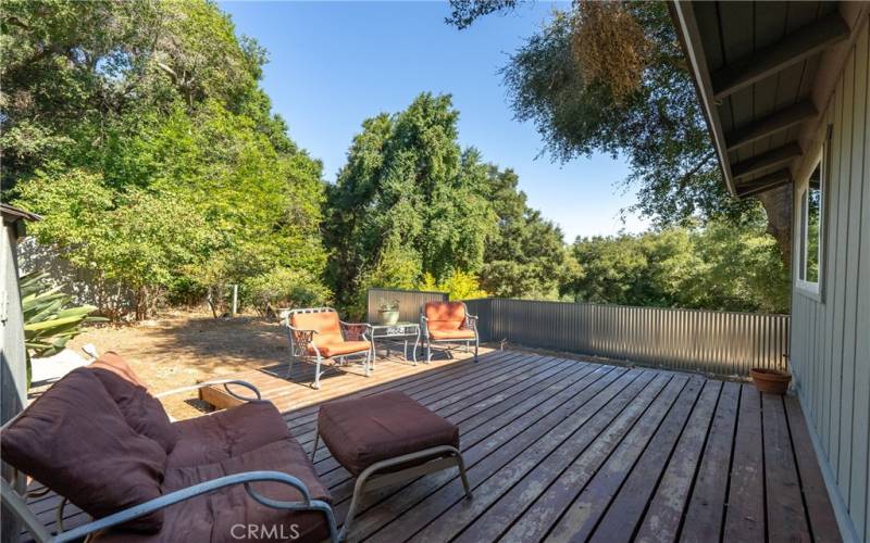 Directly off the living room is a pleasant deck accessed through the newer sliding glass door.