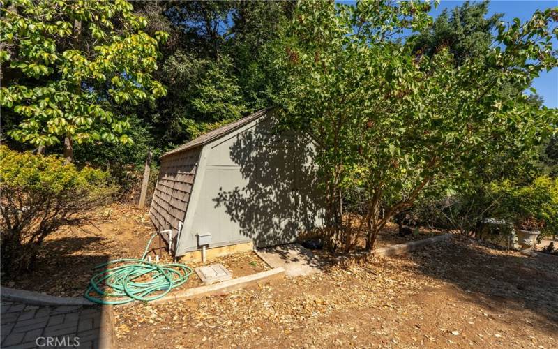 Shed is equipped with 220V electricity!