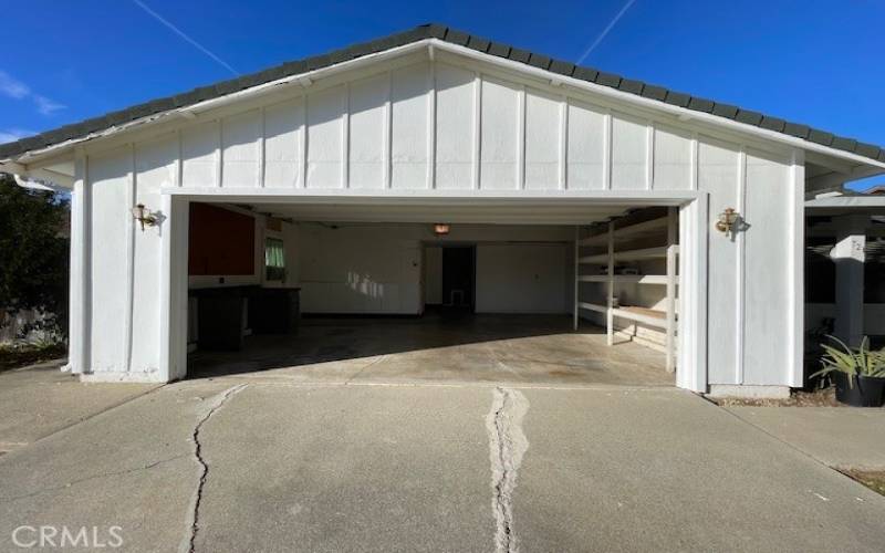 Inside garage