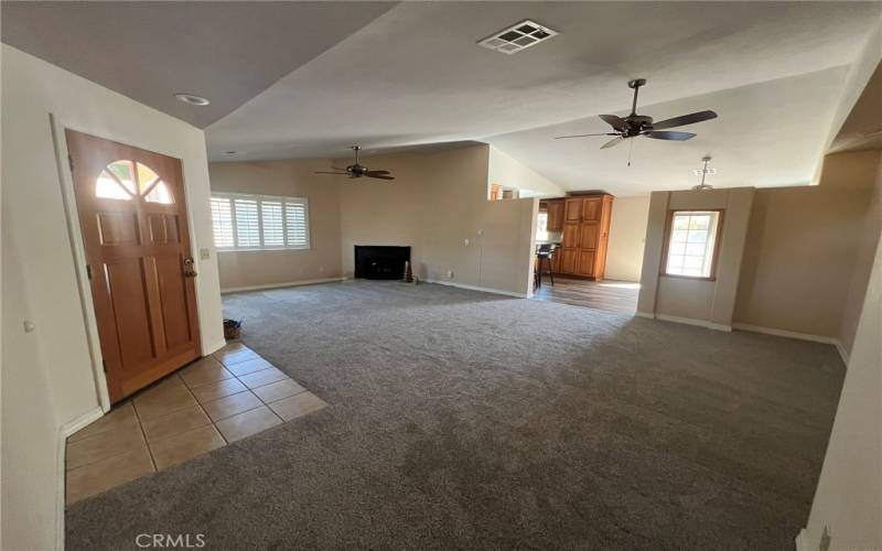 Living room with cozy pellet stove