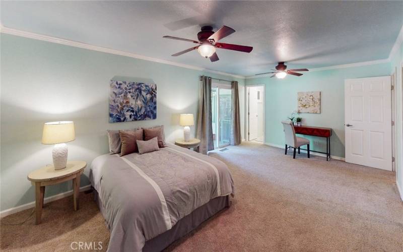 Primary Bedroom with a wall of closets