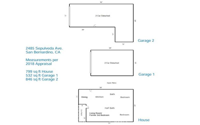 Look at the possibilities on this corner lot home with TWO large detached garages accessed via separate driveways