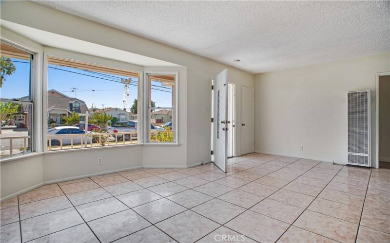 Living room bay window