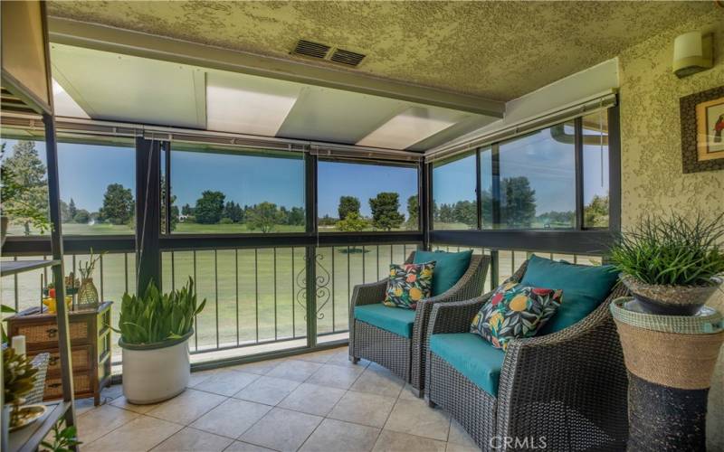 Covered Patio overlooking the golf course